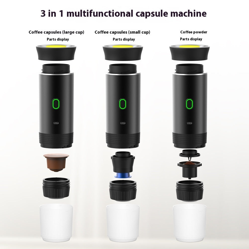 Travel Handy 3 In 1 Espresso Coffee Maker Machine