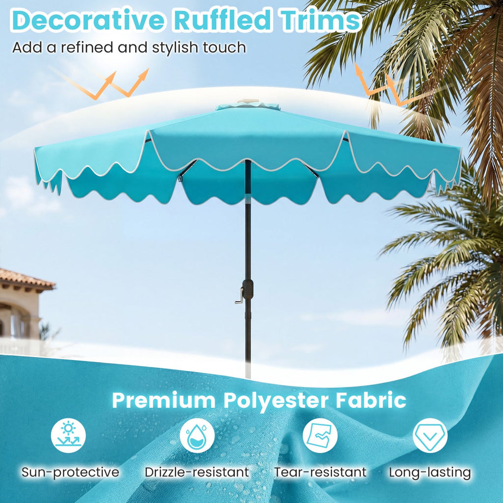 Solar Patio Umbrella with LED Lights