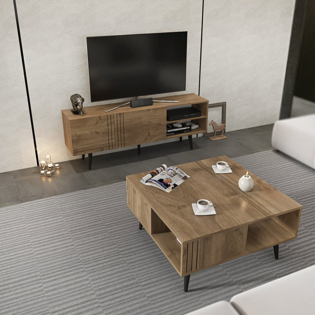 Modern Living Room Furniture Set – Coffee Table &amp; TV Stand