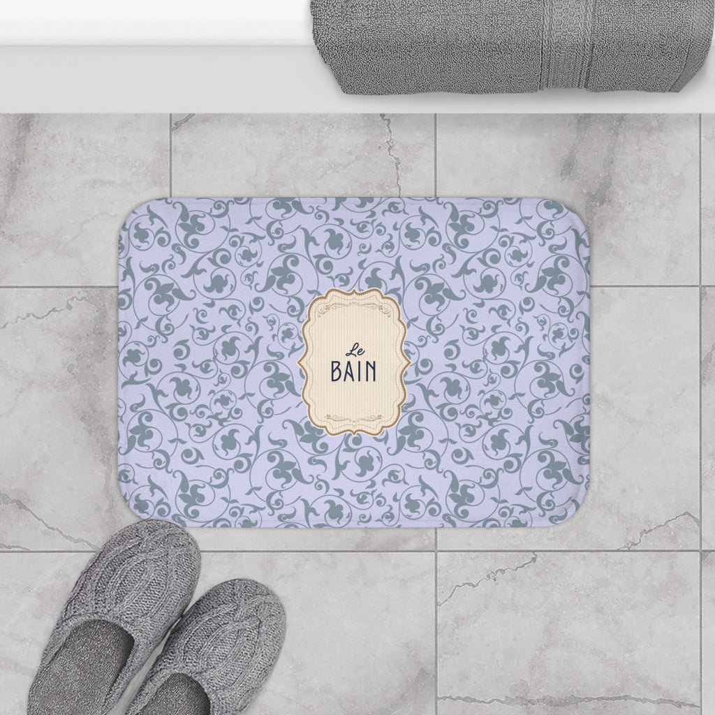 Le Bain LILAC Floral Bath Mat | Elegant French Bathroom Decor
