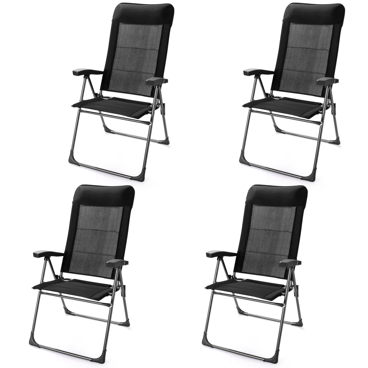 2 Pcs Portable Patio Folding Dining Chairs