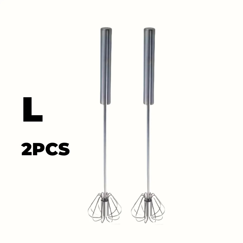 Stainless Steel Egg Beater Durable Semi-Automatic