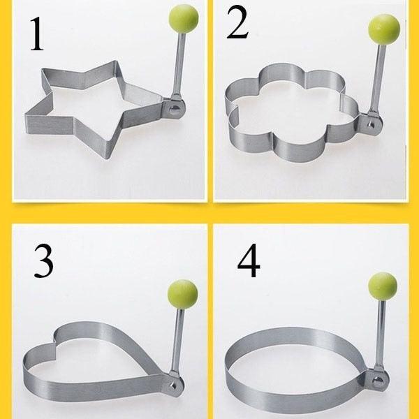 4 Style Stainless Steel Egg Shaper Pancake Mold