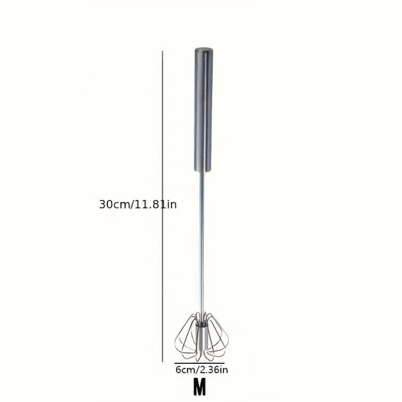 Stainless Steel Egg Beater Durable Semi-Automatic