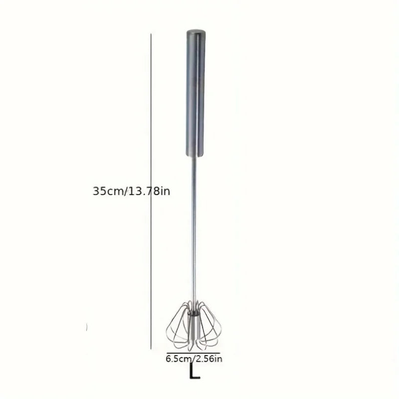 Stainless Steel Egg Beater Durable Semi-Automatic