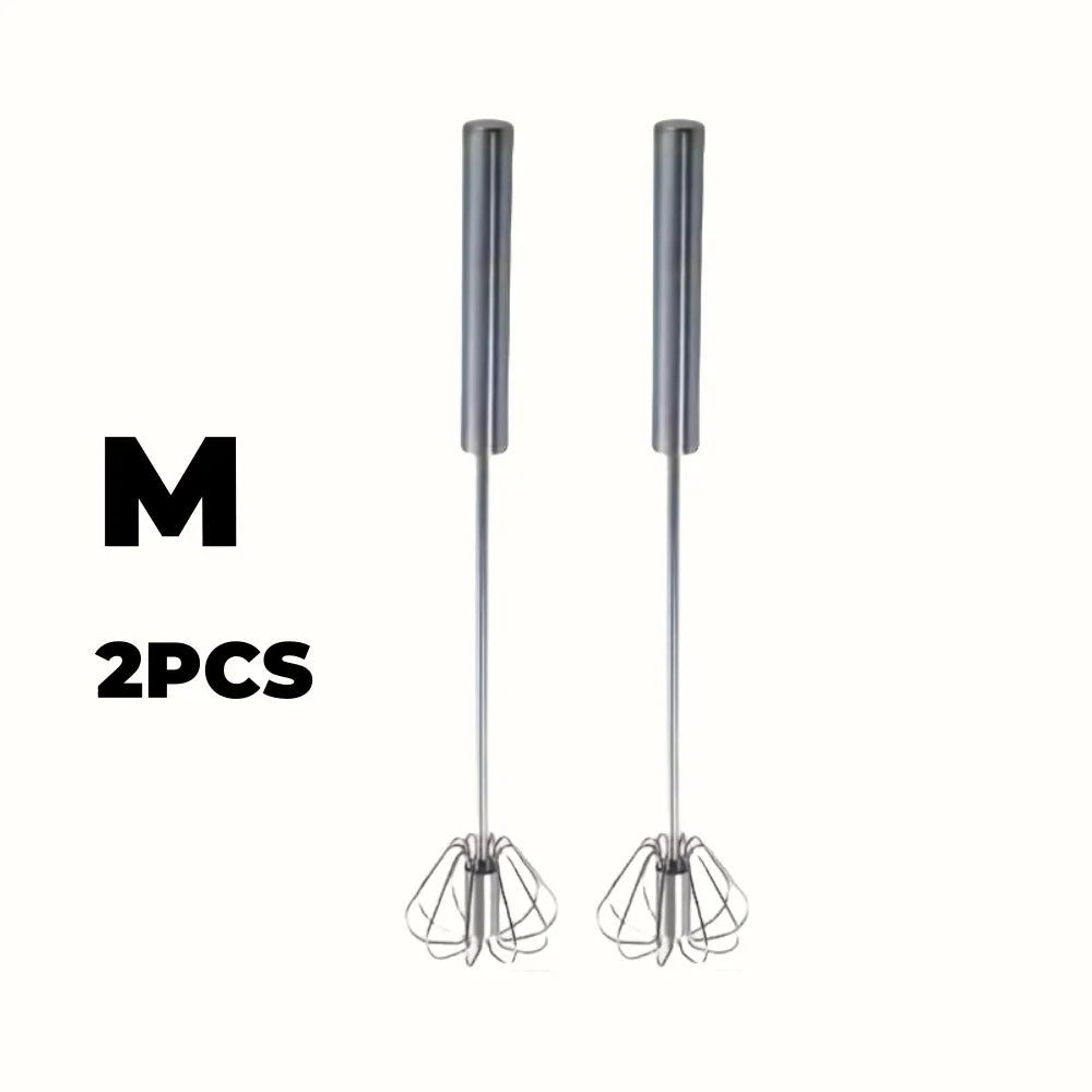 Stainless Steel Egg Beater Durable Semi-Automatic