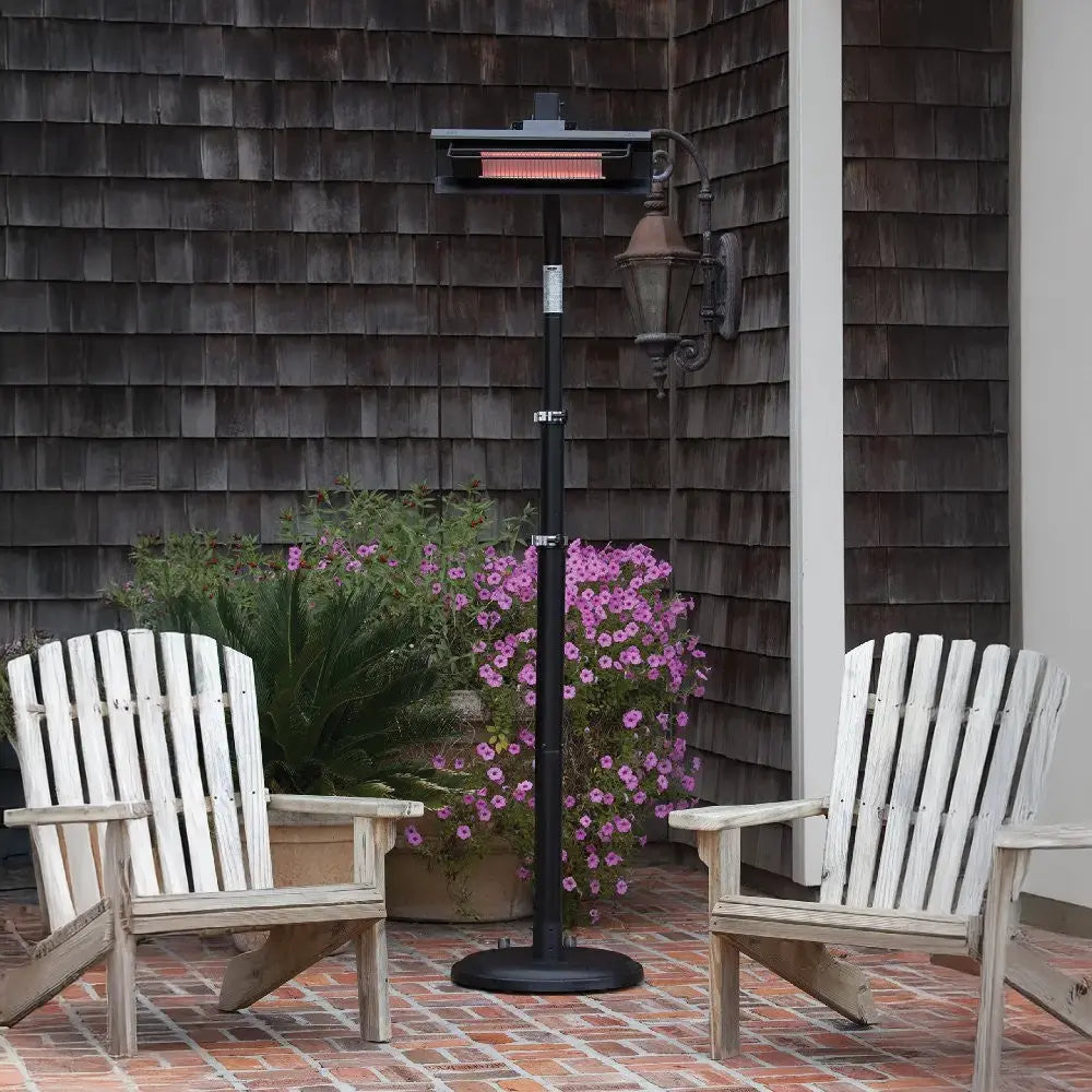 Black Powder Coated Steel Patio Heater