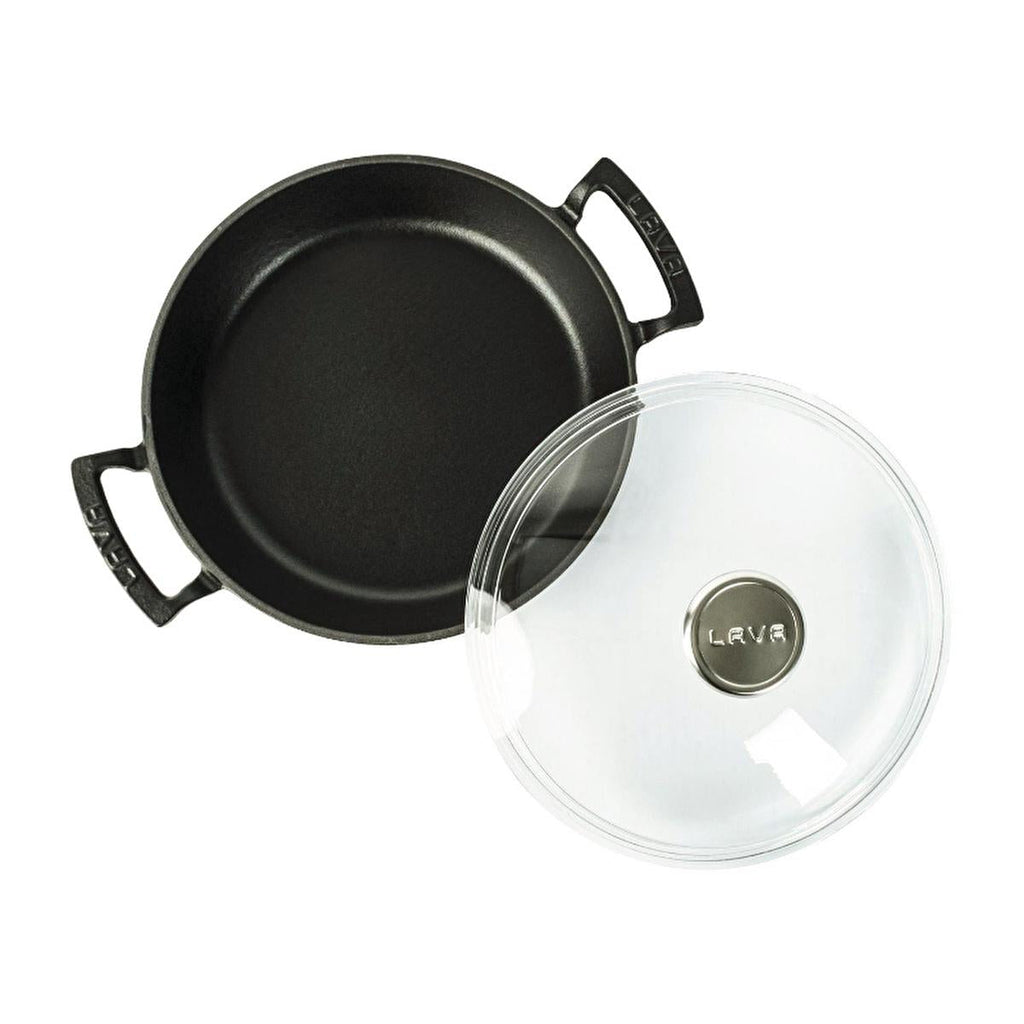Lava Cookware - Round Cast Iron Pot with Glass Lid