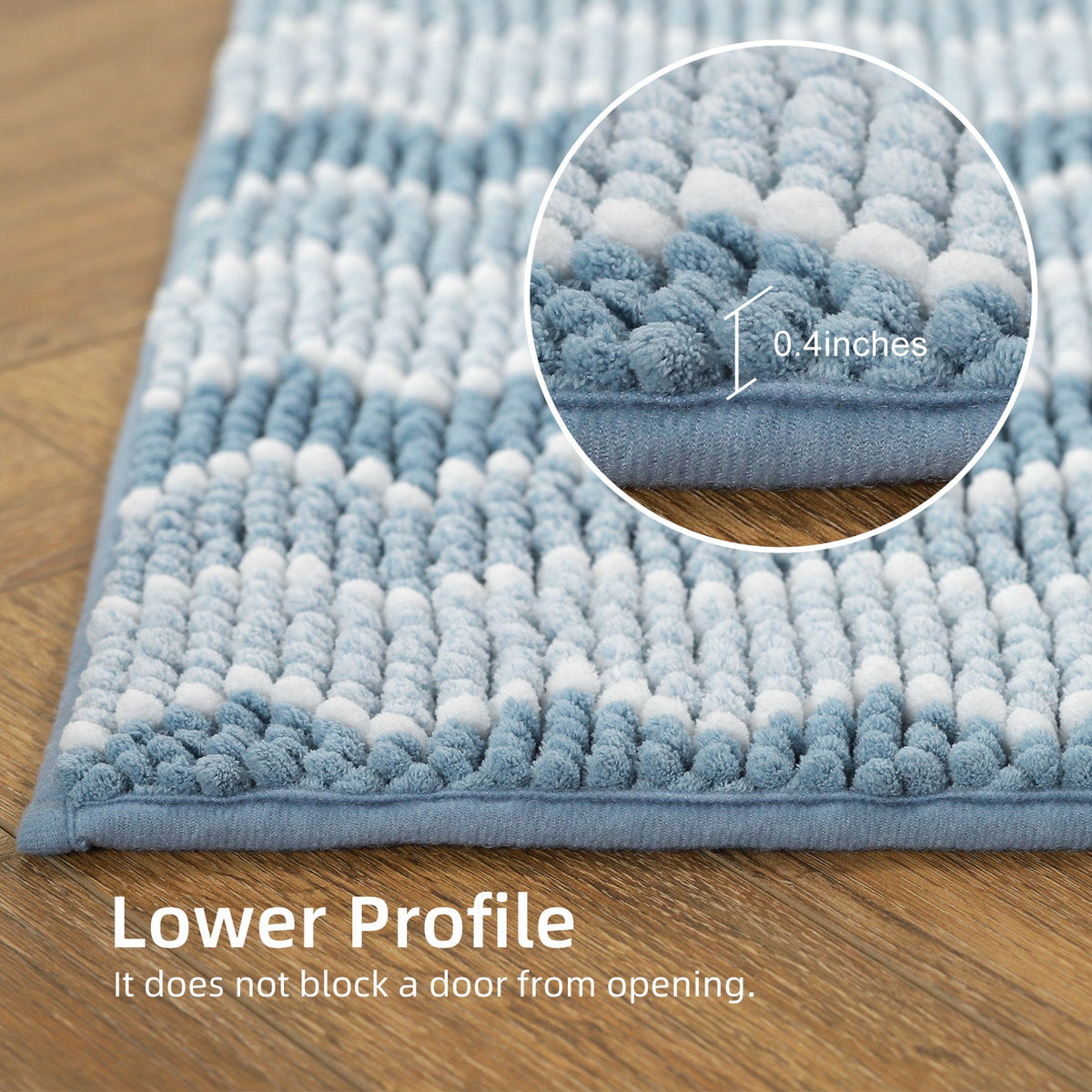 Kasentex Soft Absorbent Bath Rug - Plush Bathroom Mat