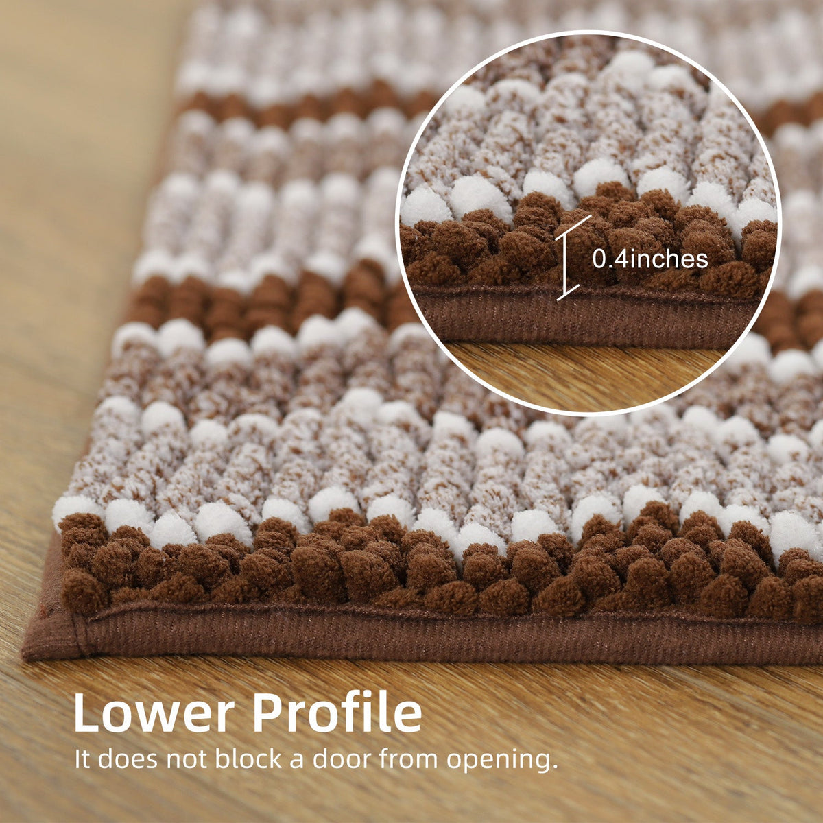 Kasentex Soft Absorbent Bath Rug - Plush Bathroom Mat