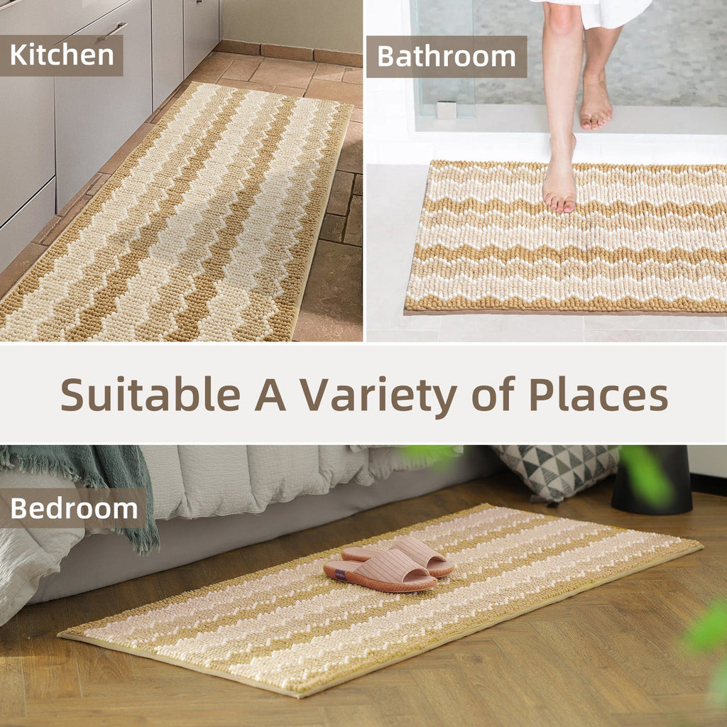 Kasentex Soft Absorbent Bath Rug - Plush Bathroom Mat