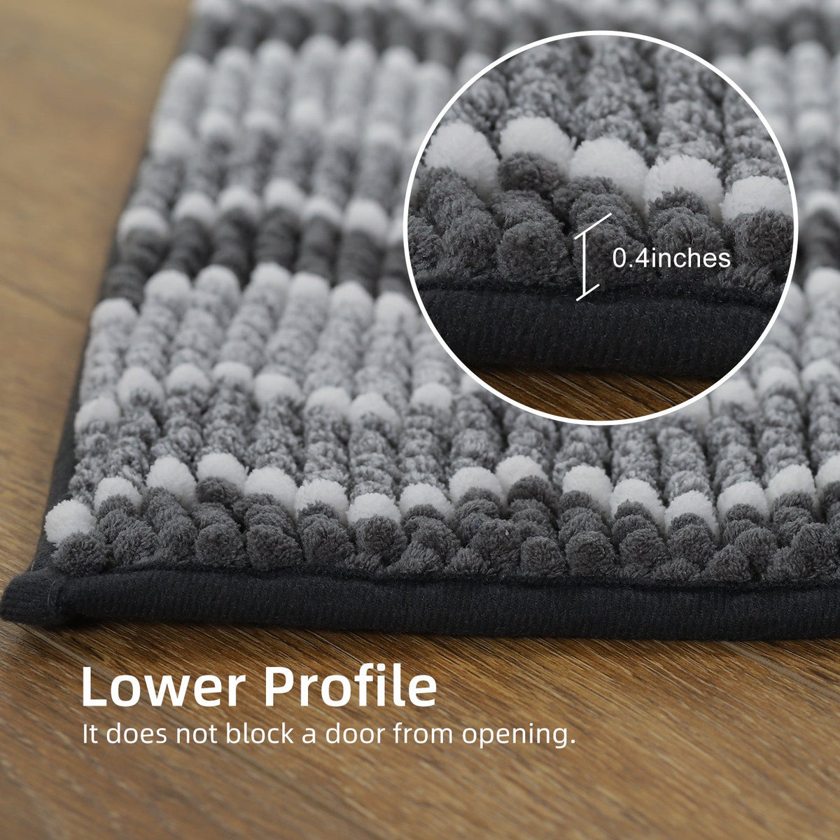 Kasentex Soft Absorbent Bath Rug - Plush Bathroom Mat