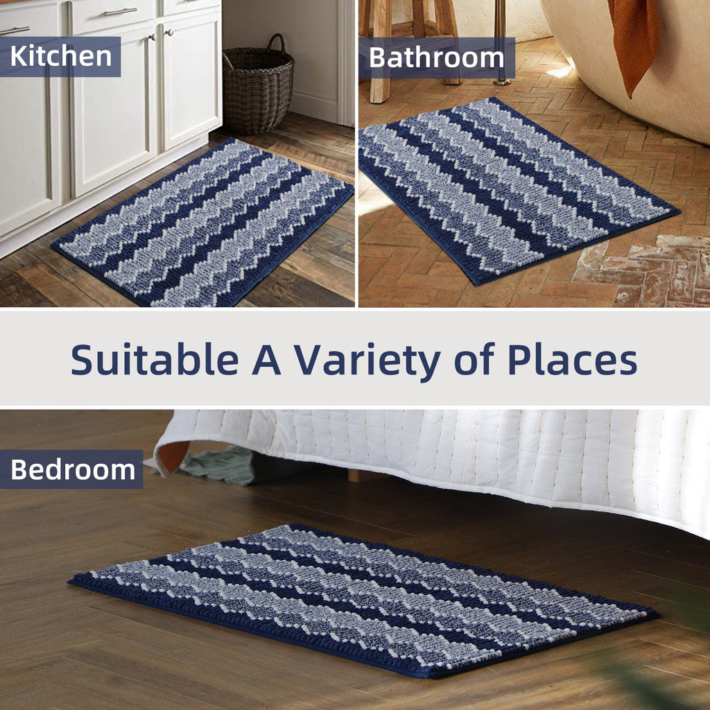 Kasentex Soft Absorbent Bath Rug - Plush Bathroom Mat