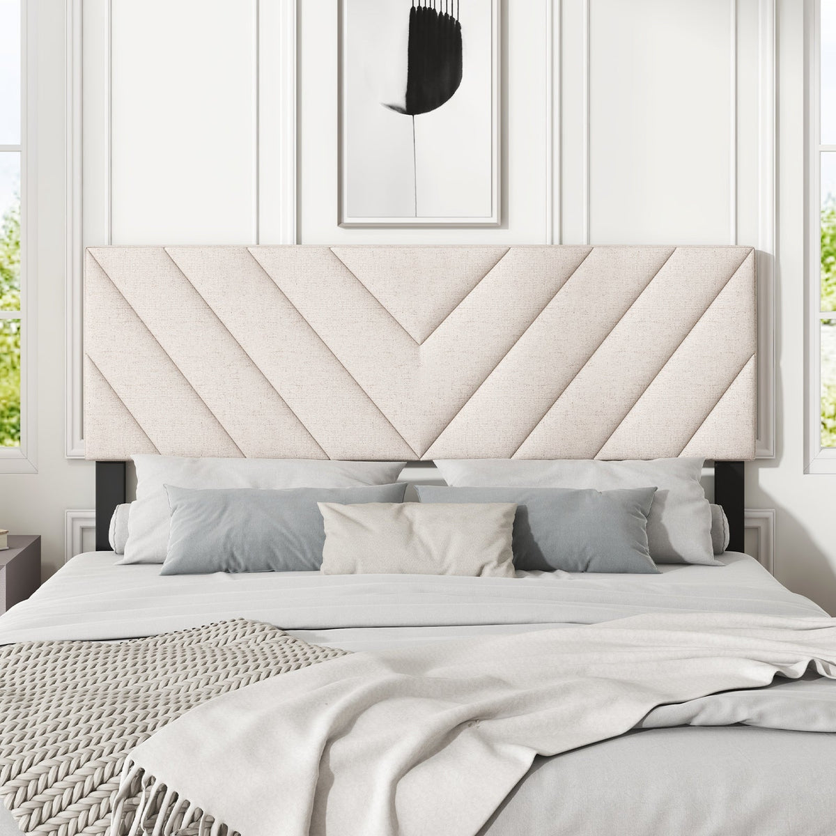 Linen Upholstered Headboard Full/Queen