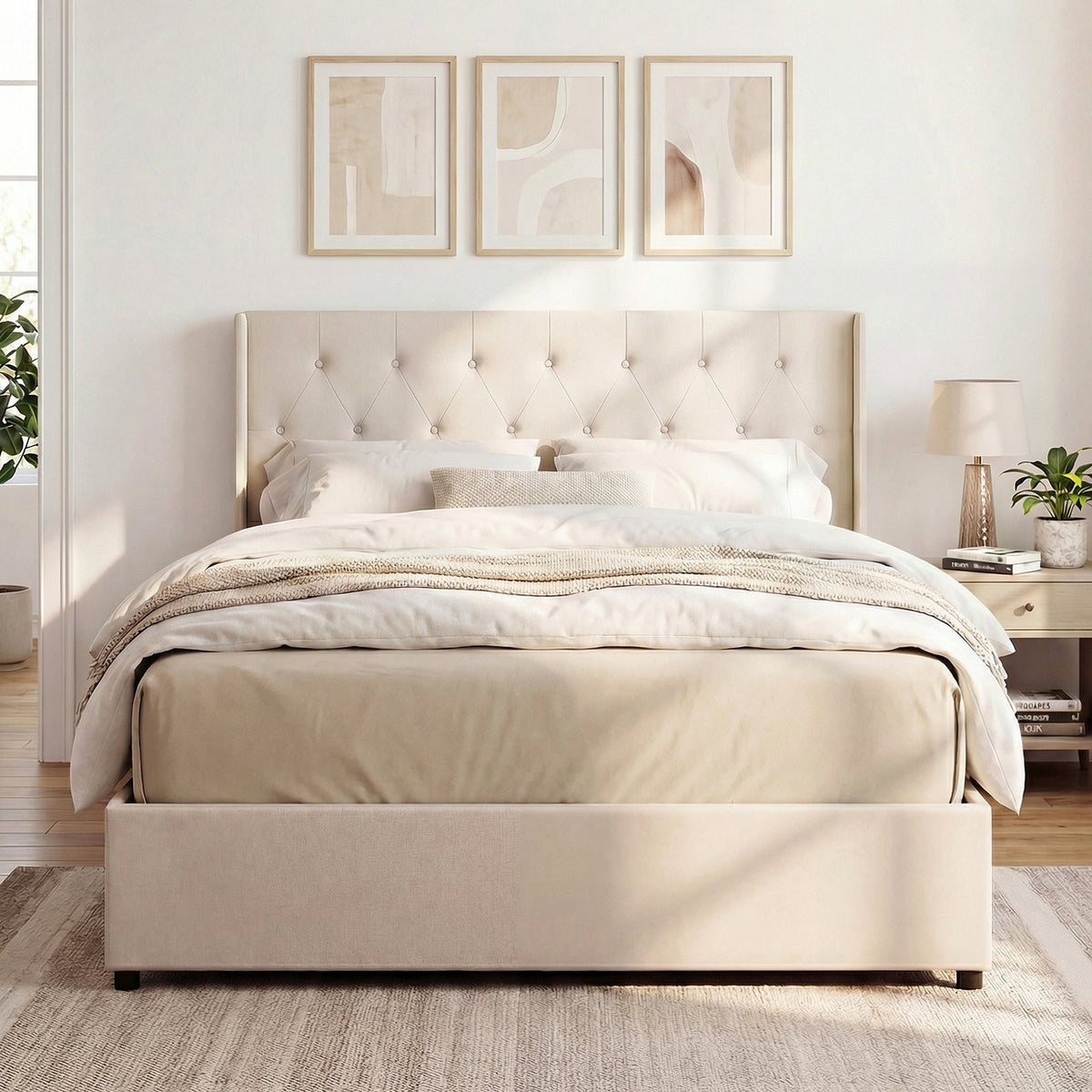 Queen Size Lift-up Storage Bed