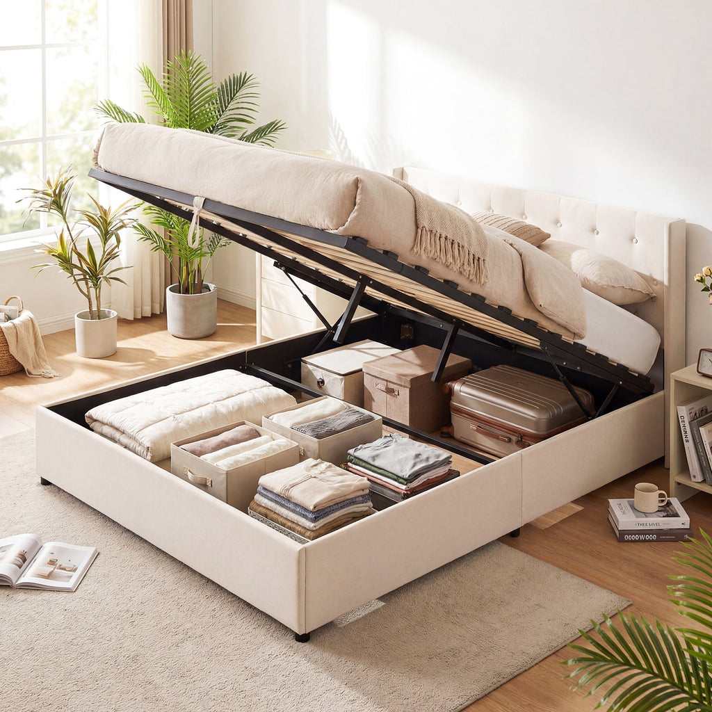 Queen Size Lift-up Storage Bed