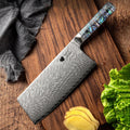 73-layers Damascus AUS-10 Steel Blade Sharp Chef Cleaver