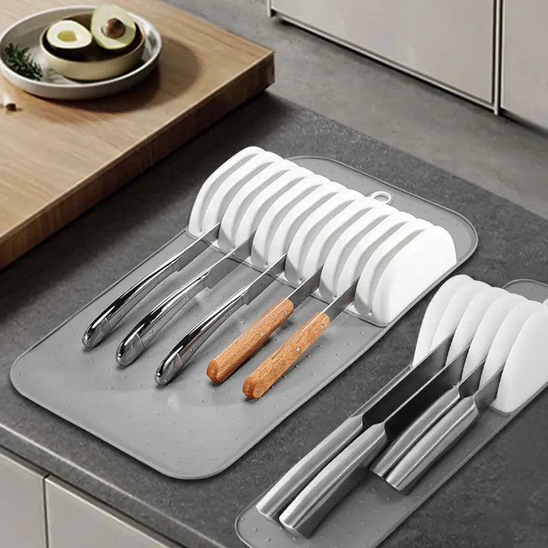 Large Knife Mat Non-Slip Drawer Organizer