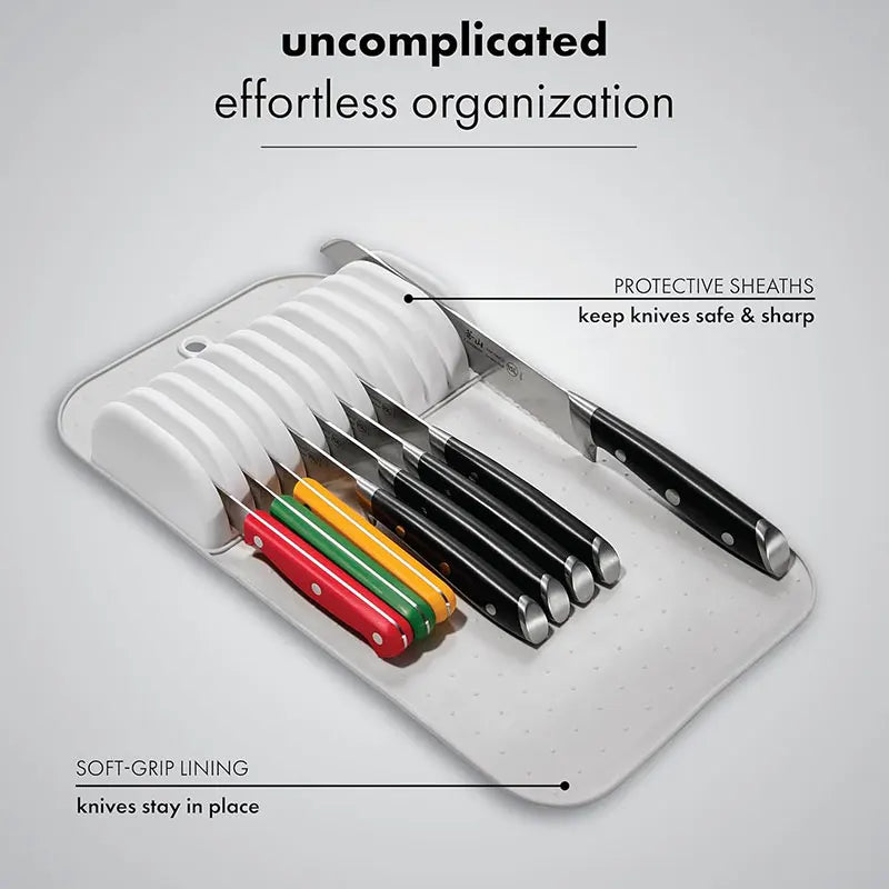 Large Knife Mat Non-Slip Drawer Organizer