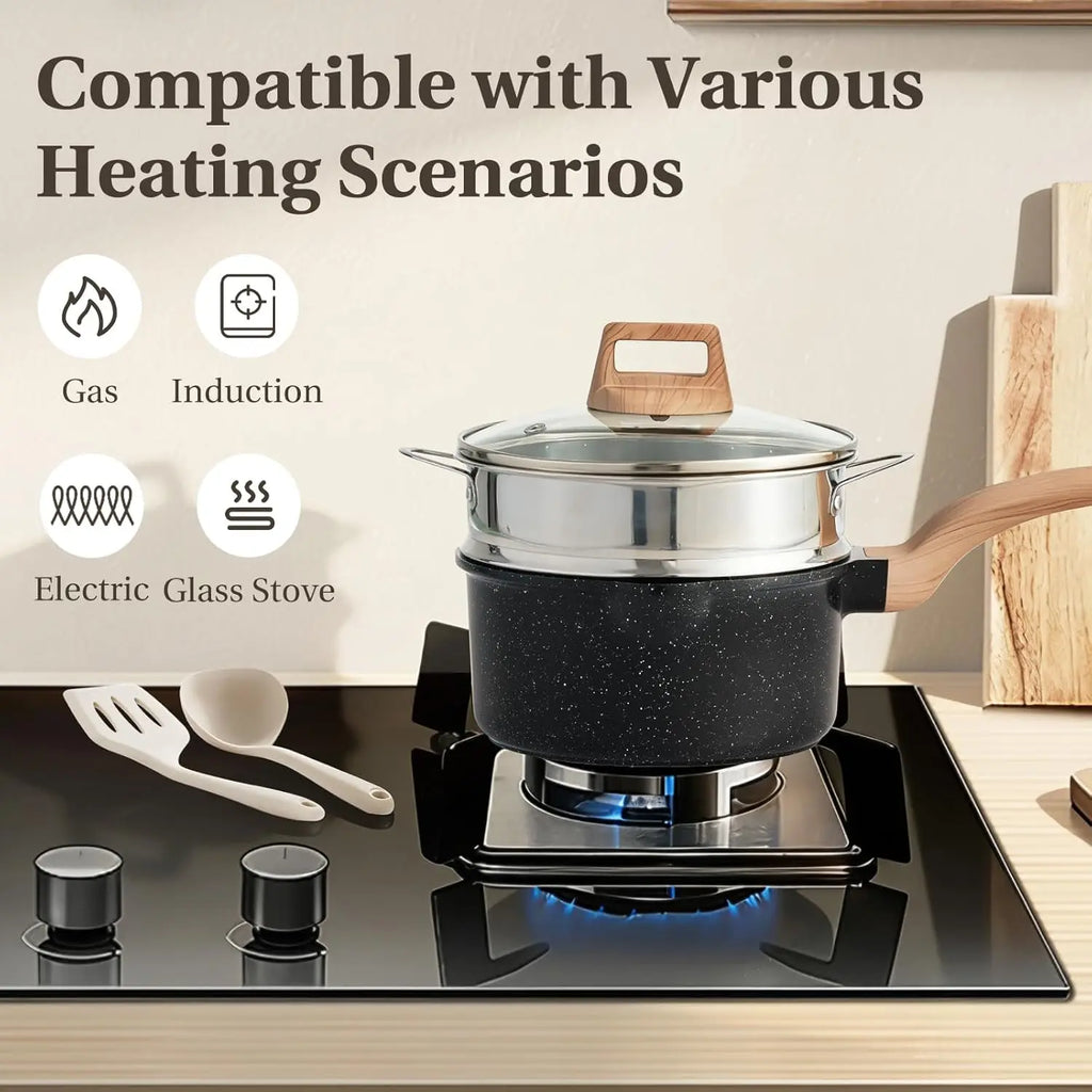 25-Piece Nonstick Cookware Set, Induction Compatible
