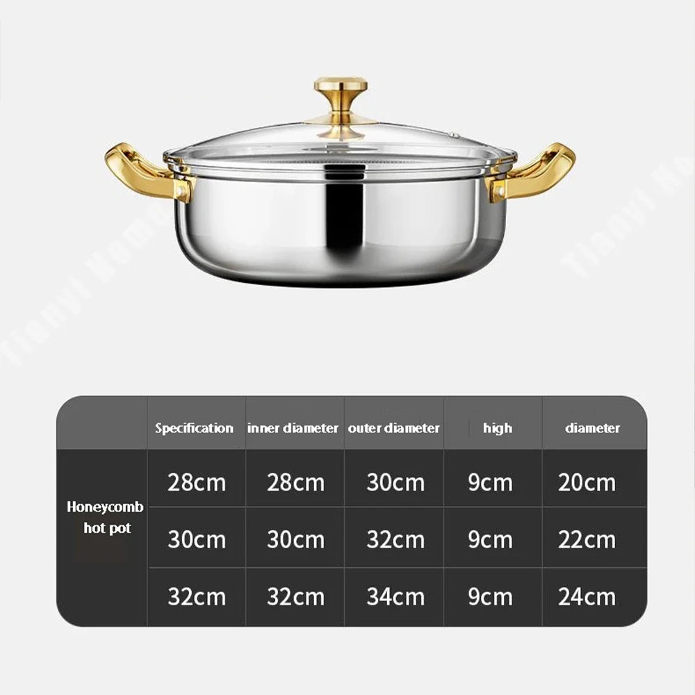 Stainless Steel Frying Pan Non-stick Soup Pot