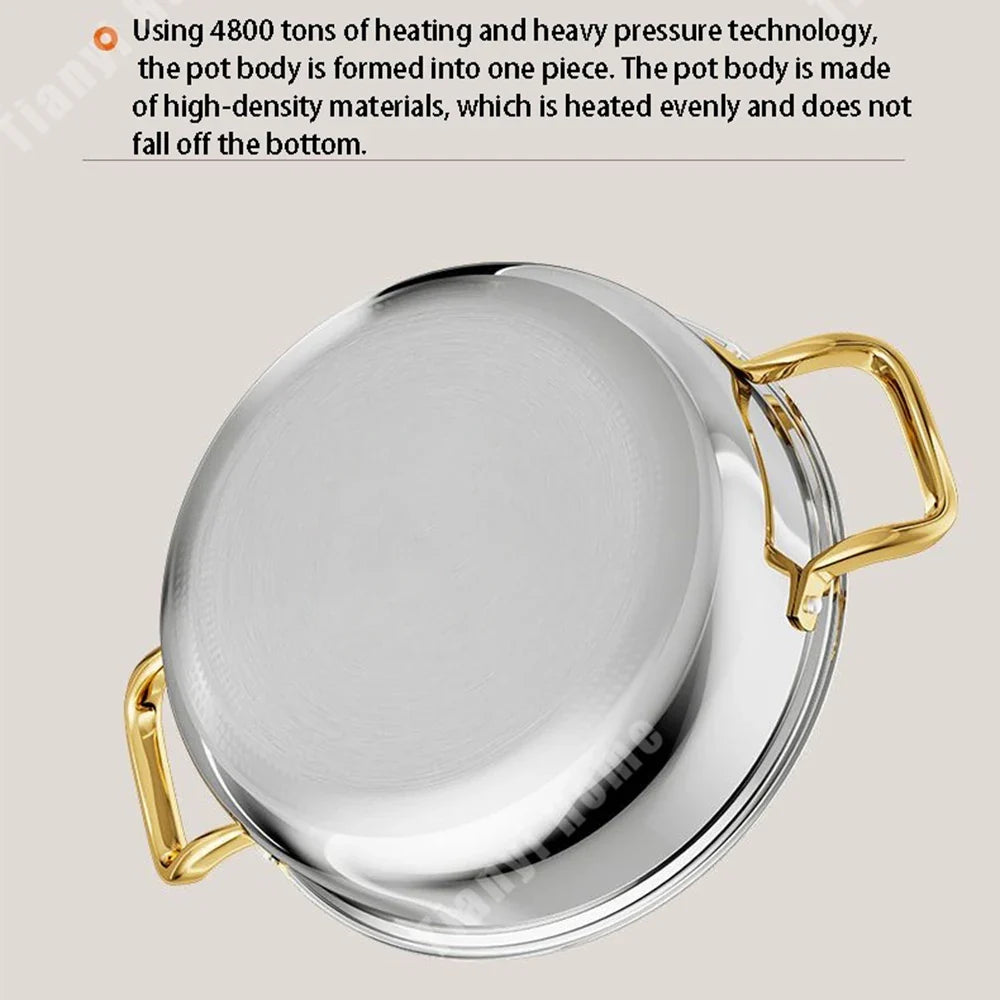 Stainless Steel Frying Pan Non-stick Soup Pot
