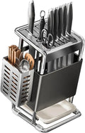 Knife Block with Drain Tray, Knife Holder without Knives