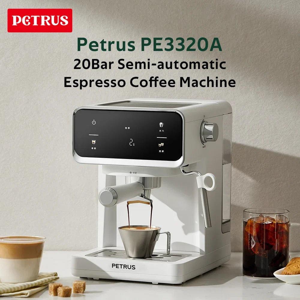 Espresso Coffee Machine With Milk Frother Wand And Removable Water Tank