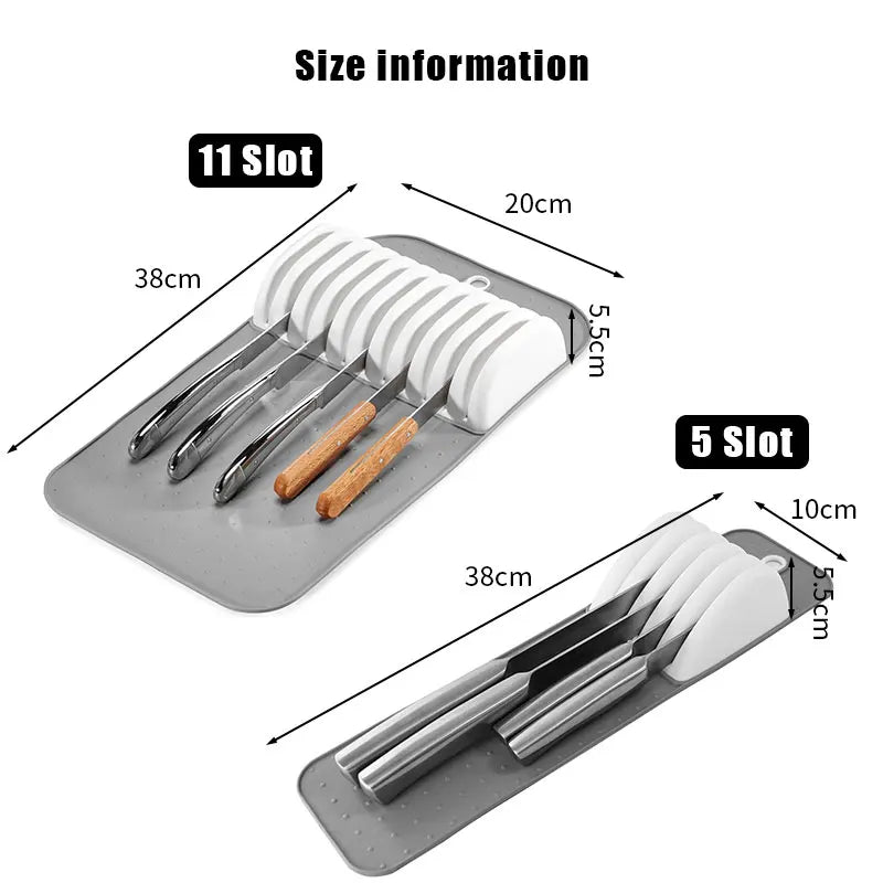 Large Knife Mat Non-Slip Drawer Organizer