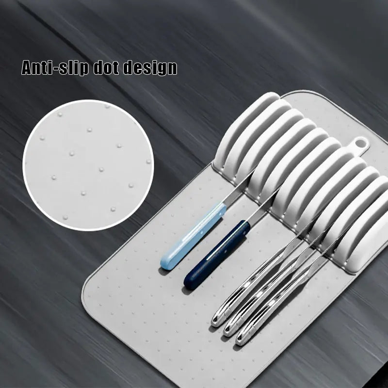Large Knife Mat Non-Slip Drawer Organizer