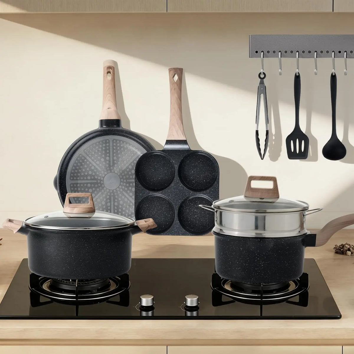 25-Piece Nonstick Cookware Set, Induction Compatible