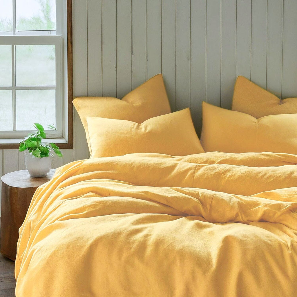 Tache Microfiber Sunny Yellow Bed Sheet Set