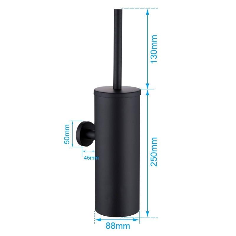 Toilet Brush Holder Matt Black  Stainless Steel