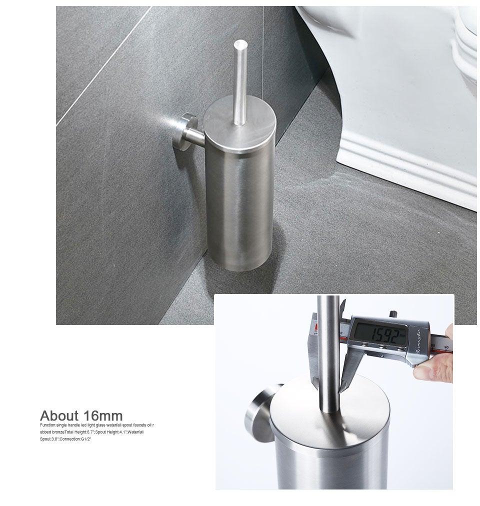 Toilet Brush Holder Matt Black  Stainless Steel