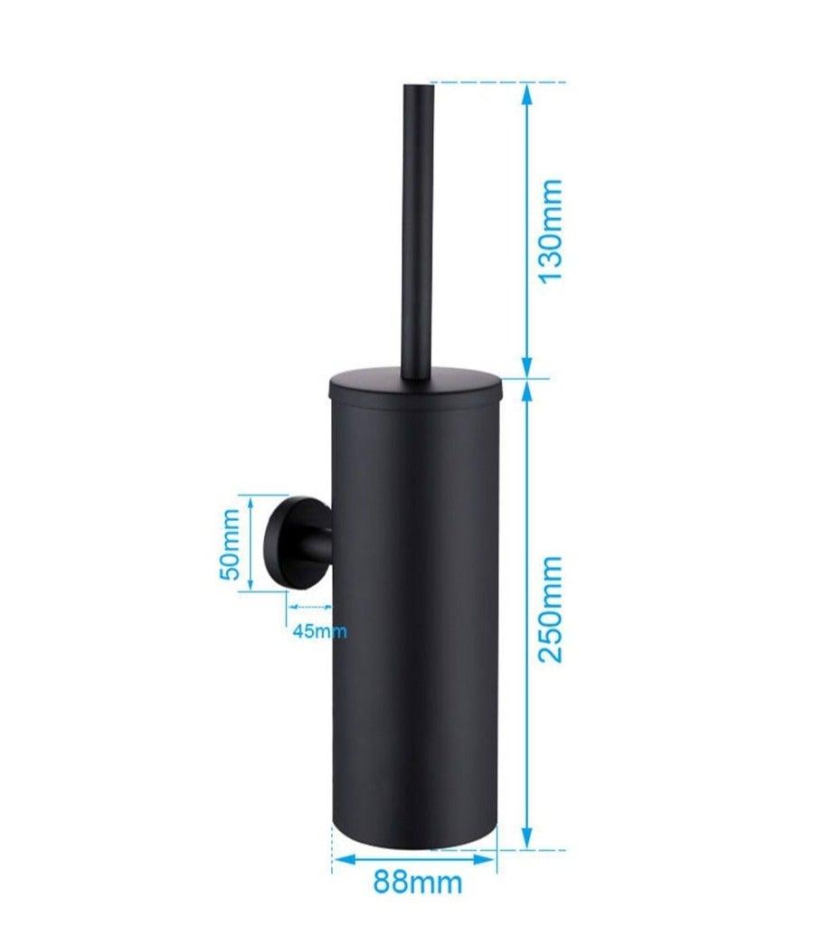 Toilet Brush Holder Matt Black  Stainless Steel