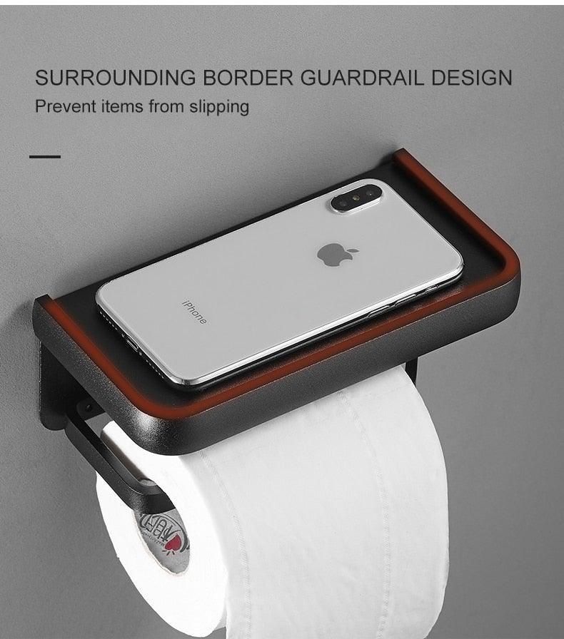 Black Stainless Steel Toilet Paper Holder