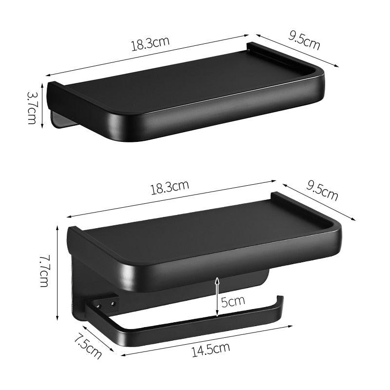 Black Stainless Steel Toilet Paper Holder