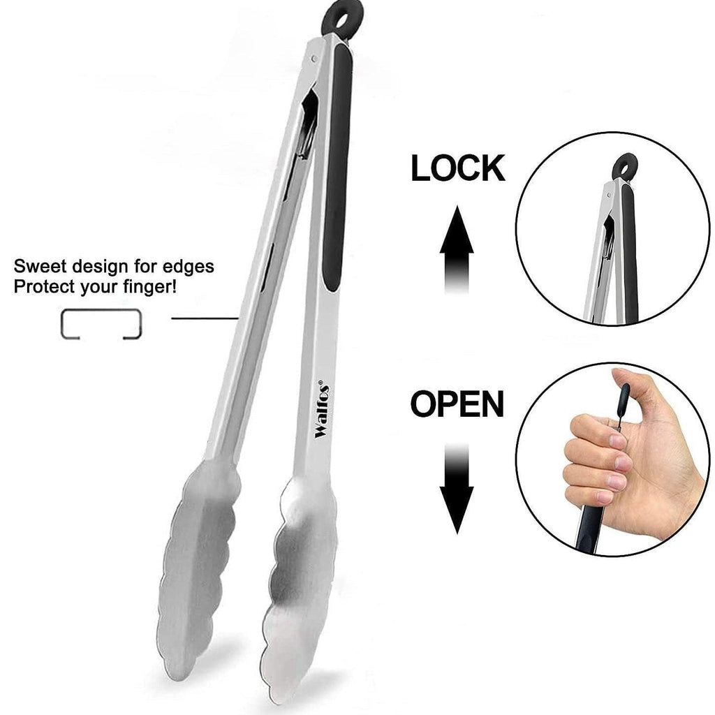 Extra Long Stainless Steel BBQ Tongs
