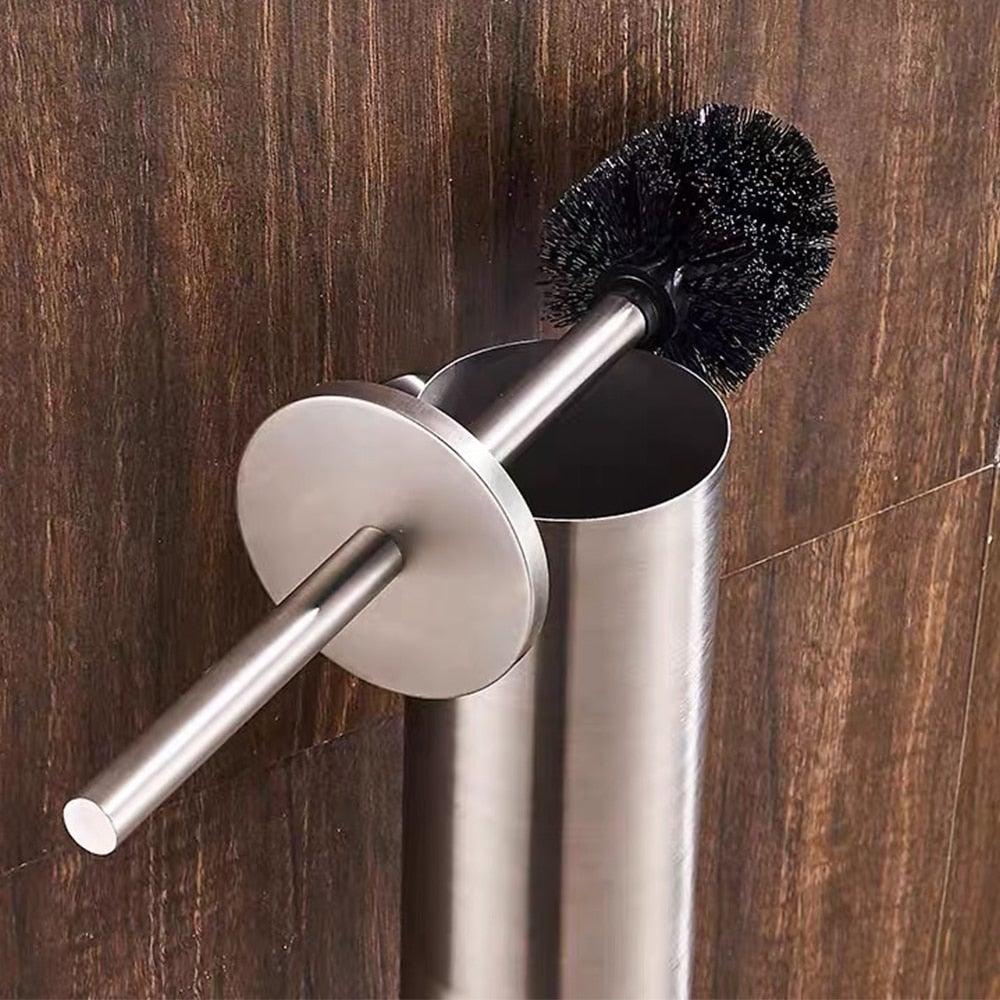 Wall Mounted Stainless Steel Toilet Cleaning Brush Holder
