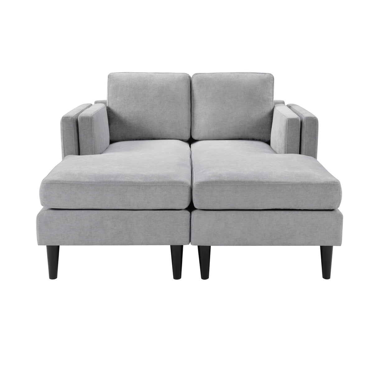 Chaise Lounge Sofa Bed With Dual Layer Armrests