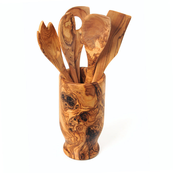 Olive Wood Kitchen Utensil Set 6-Piece