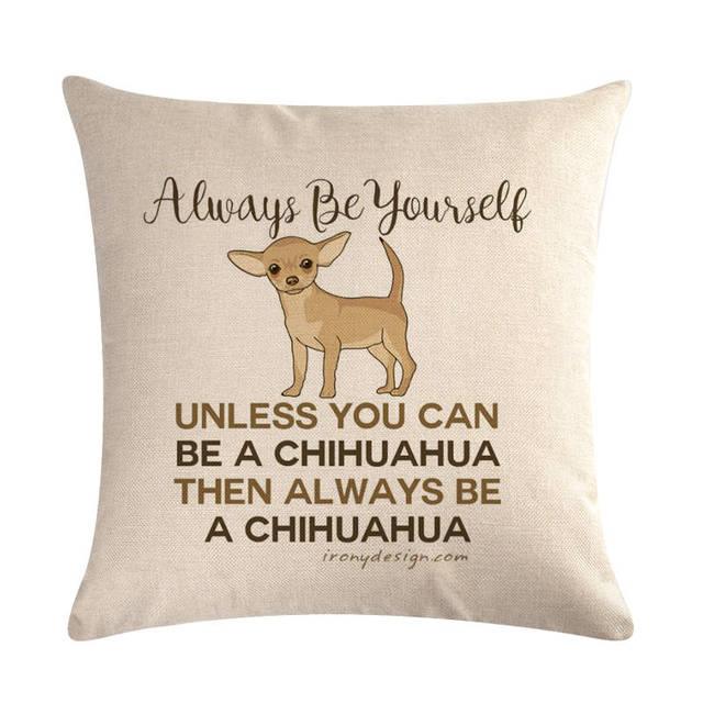 Pet Dog Elegant Design Linen Cotton Throw Pillow