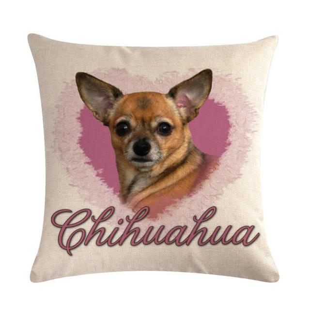 Pet Dog Elegant Design Linen Cotton Throw Pillow