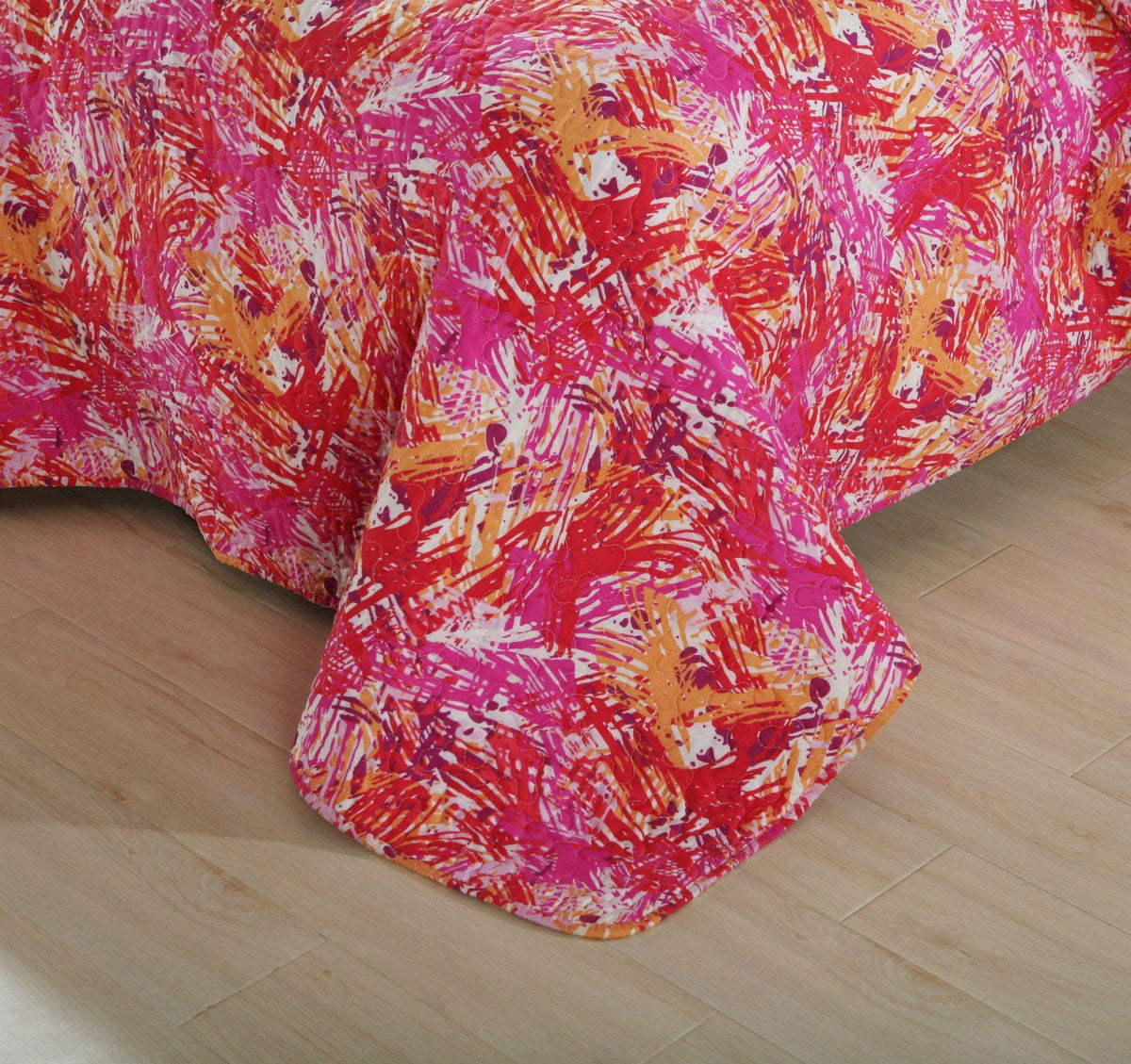 DaDa Bedding Lovely Pop of Colors Reversible Quilted Bedspread Set