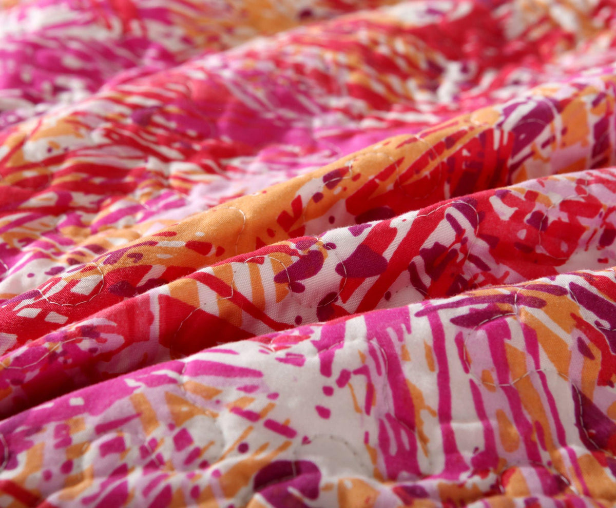 DaDa Bedding Lovely Pop of Colors Reversible Quilted Bedspread Set