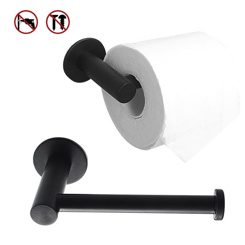 Steel Toilet Roll Paper Holder Organizers Bar Towel Ring Rail Rack