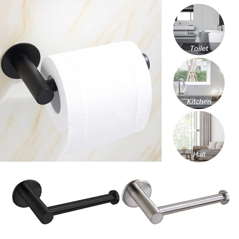 Steel Toilet Roll Paper Holder Organizers Bar Towel Ring Rail Rack