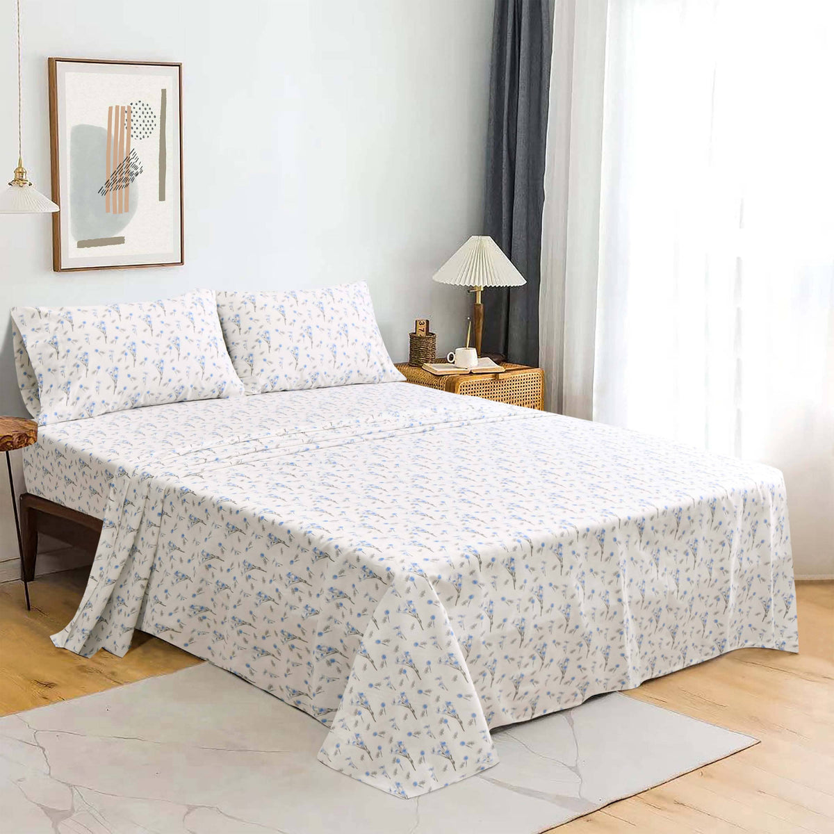 Sleepdown 100% Cotton Bed Sheet Set