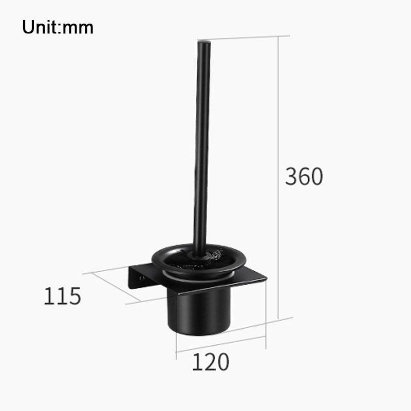 Stainless Steel Toilet Brush Holder Black