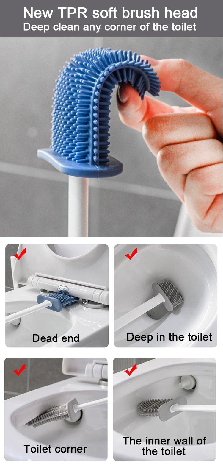 Wall Hanging Toilet Brush with Holder Set